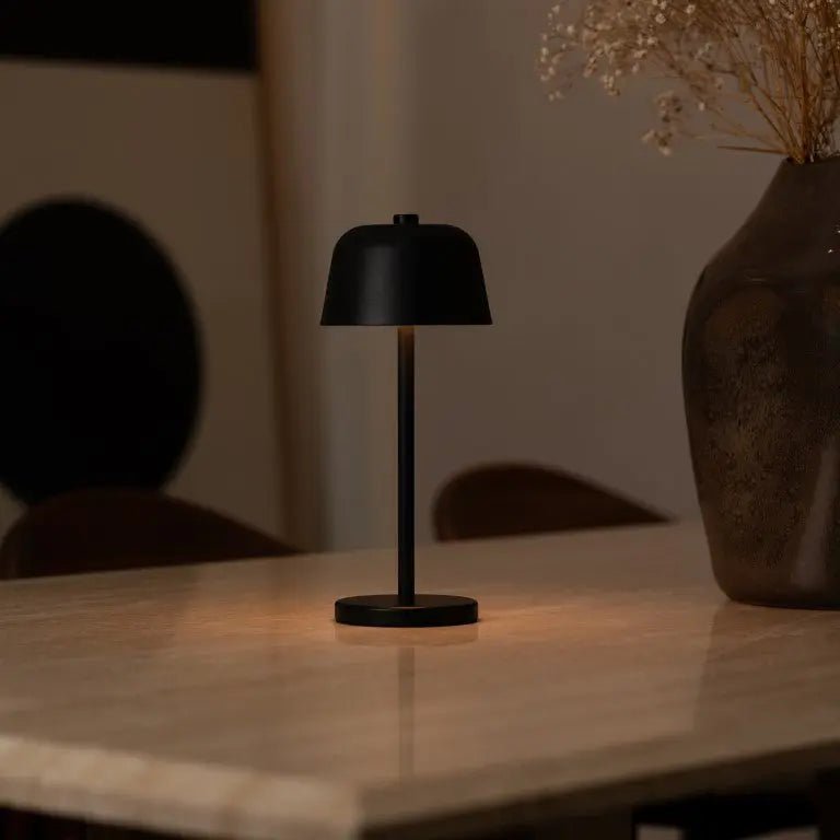 Table lamp 'Anton Black' - rechargeable, wireless lighting
