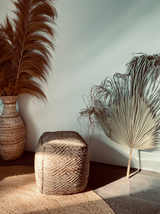 Pouf - Hocker aus Jute, natural