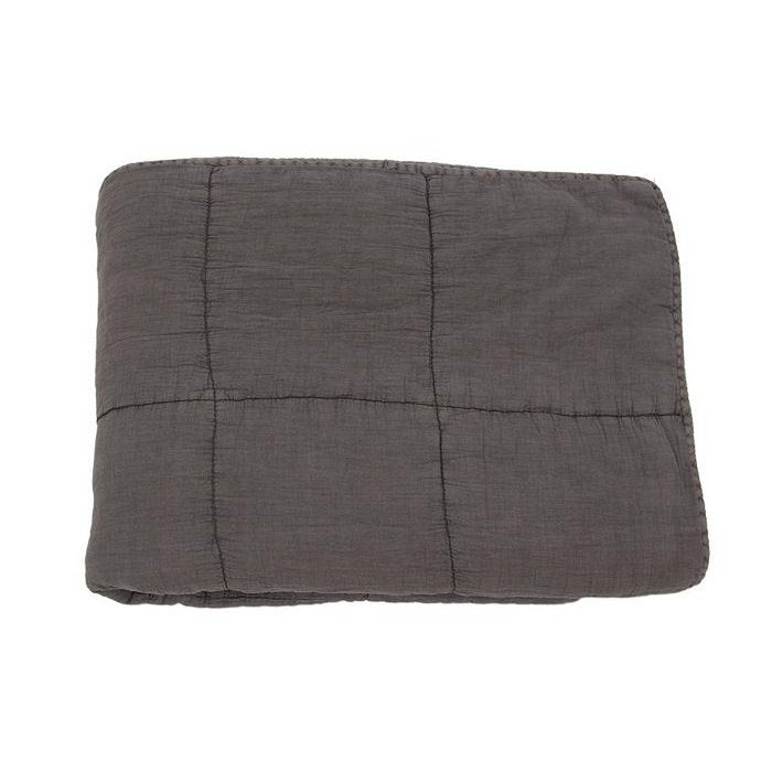 Plaid Adventure, light quilt - dark grey 130x170