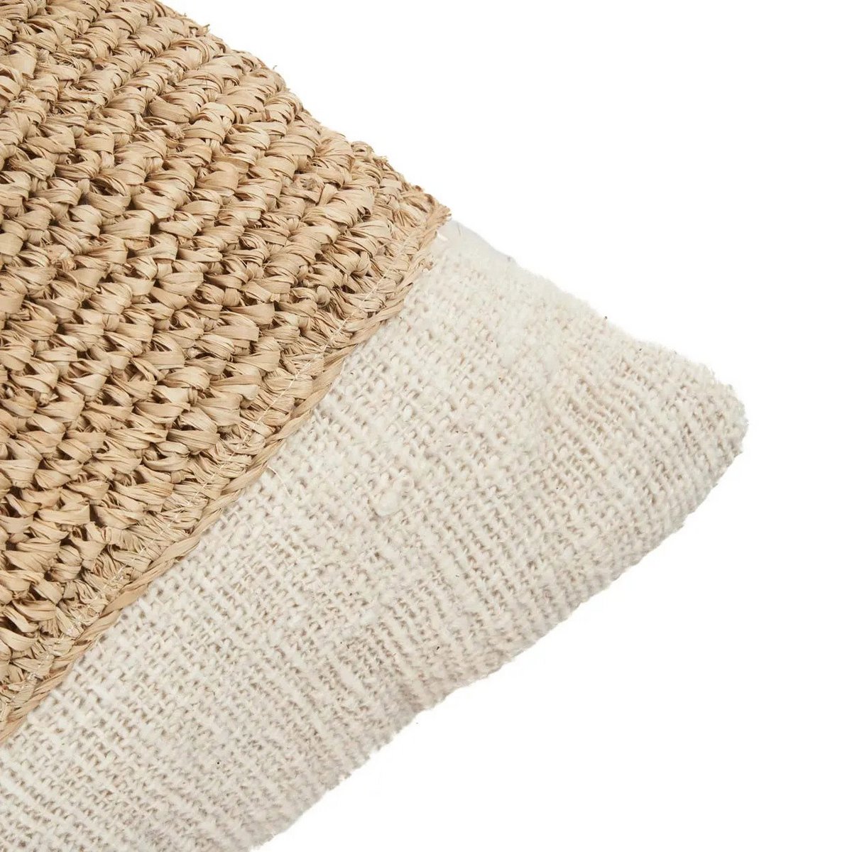 Der Raffia-Stempel-Kissenbezug - Natur