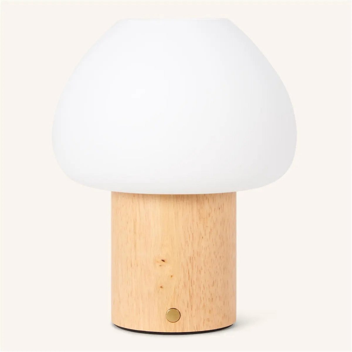 Wooden table lamp 'Fynn' - rechargeable, dimmable