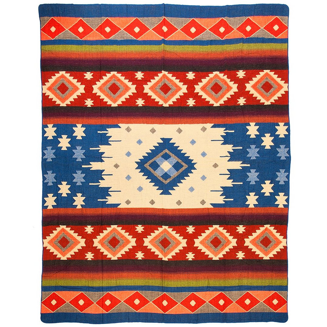 Decke aus ecuadorianischem Alpaka - Quilotoa Blau