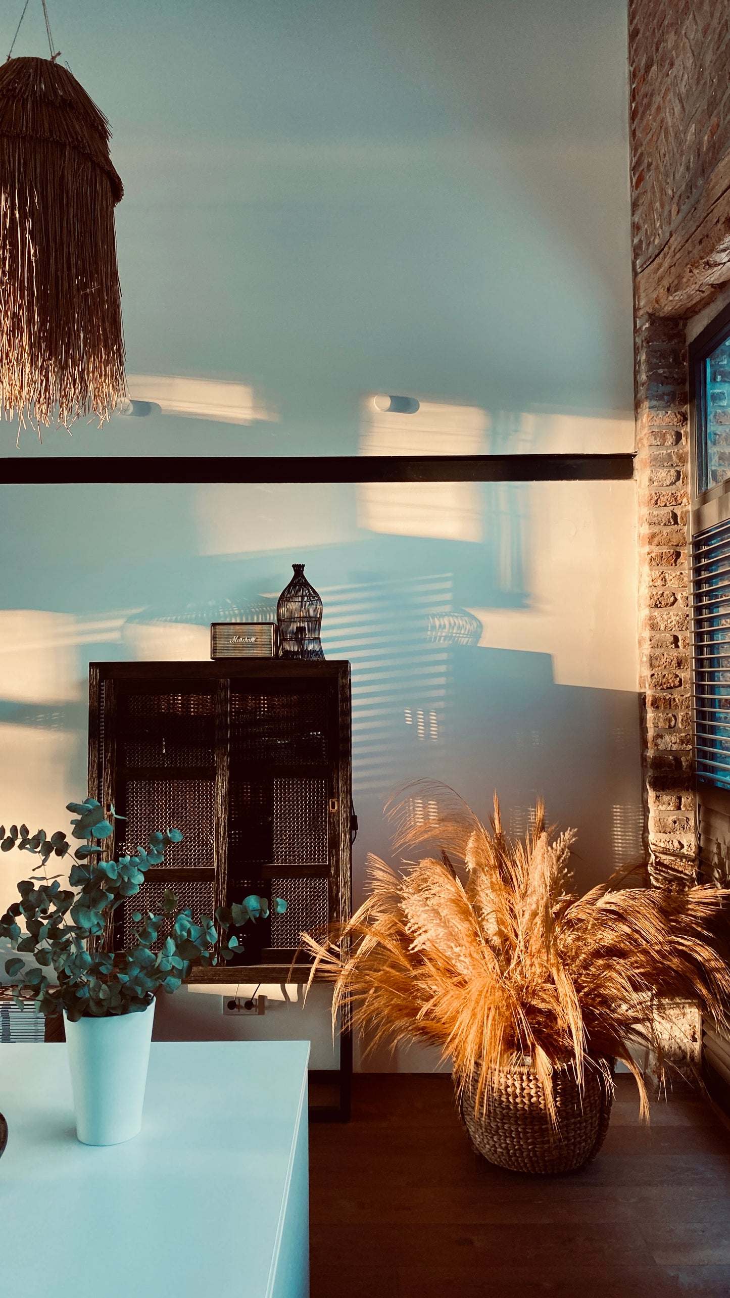 Ornamental grass bundles of natural grasses, dried