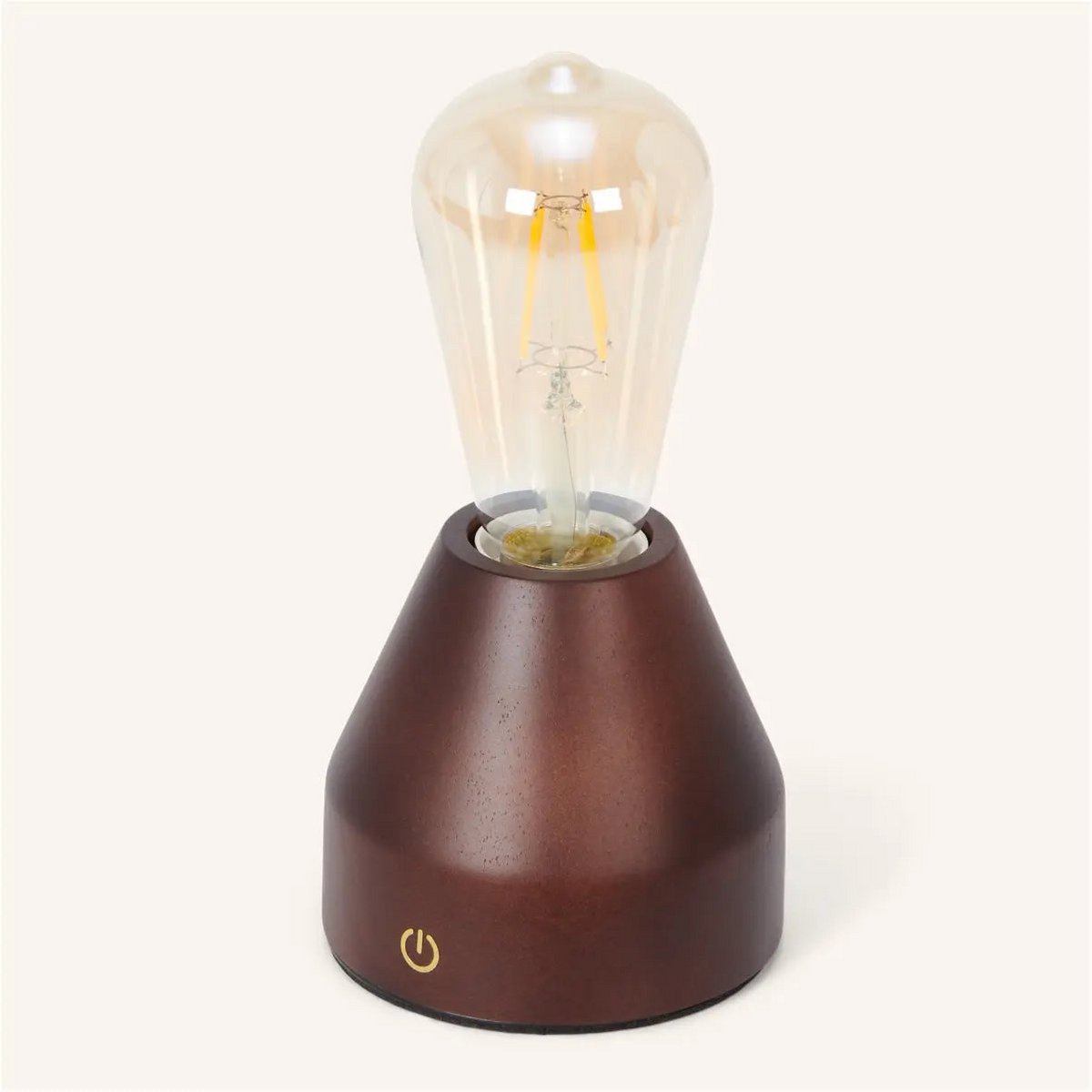 Dark brown rechargeable LED table lamp 'Zavi' - wireless, dimmable