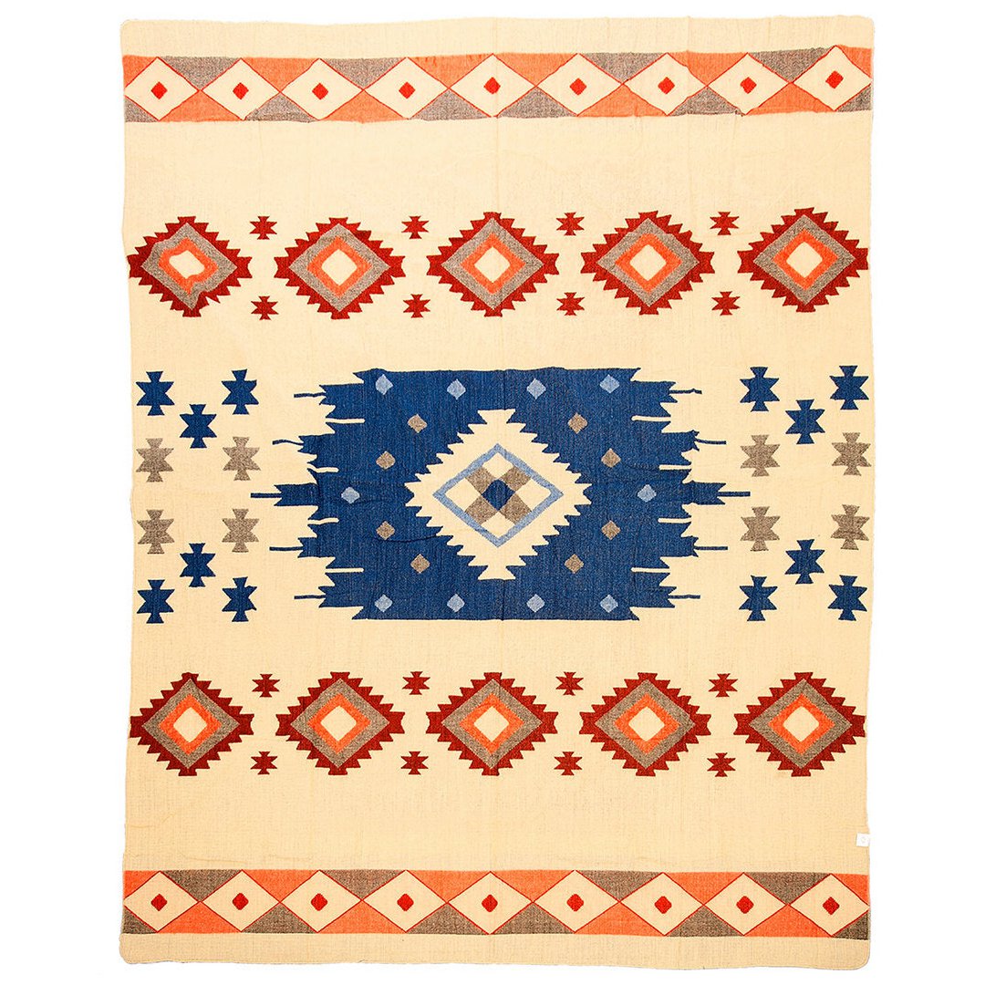 Decke aus ecuadorianischem Alpaka - Quilotoa Blau