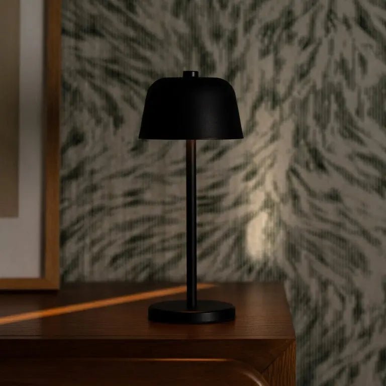Table lamp 'Anton Black' - rechargeable, wireless lighting