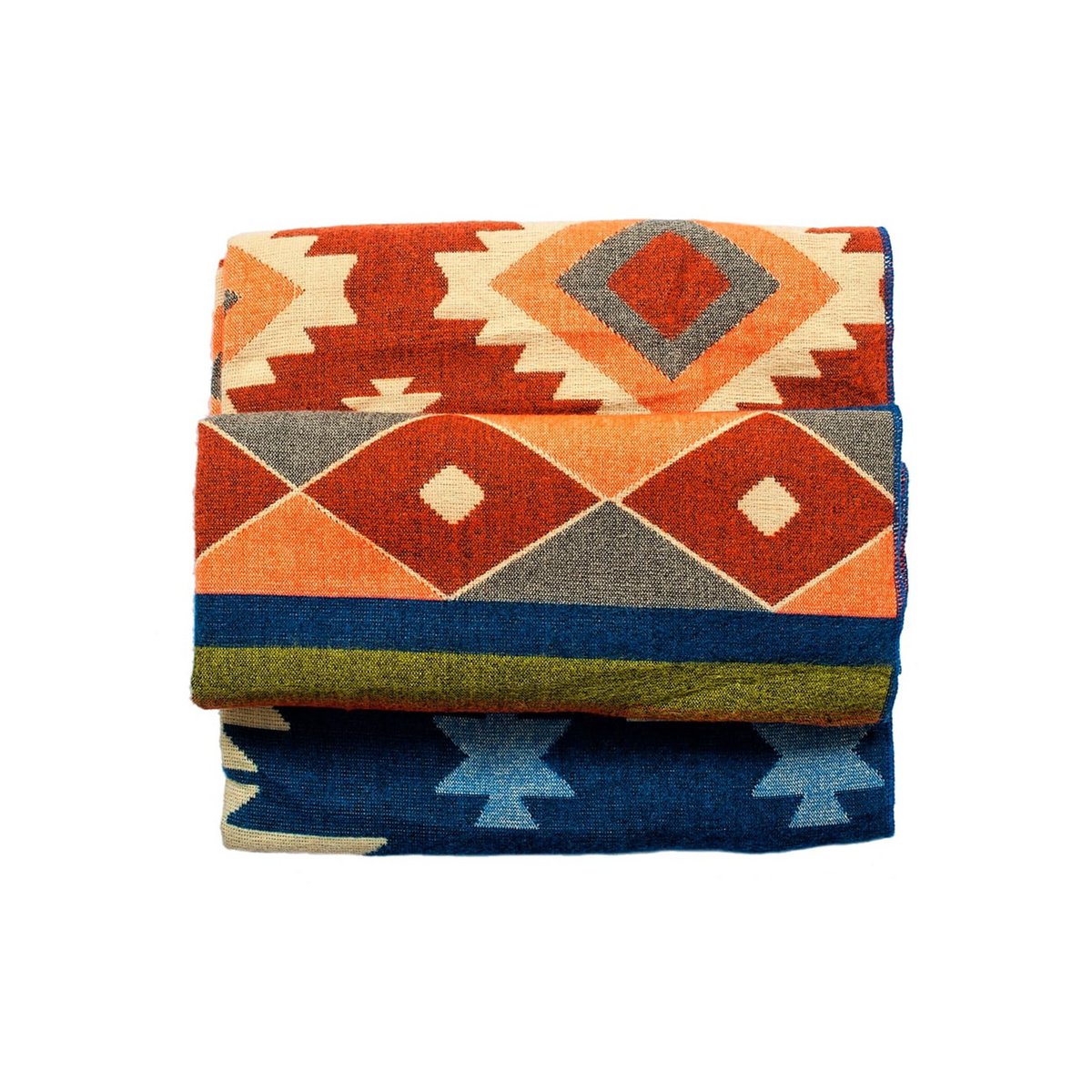 Decke aus ecuadorianischem Alpaka - Quilotoa Blau