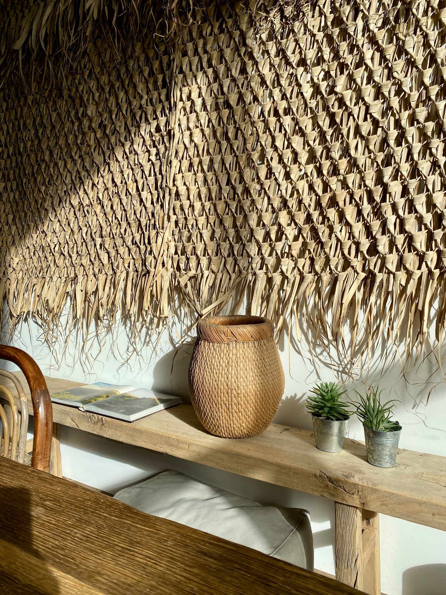 Asian basket, antique - Wabi Sabi