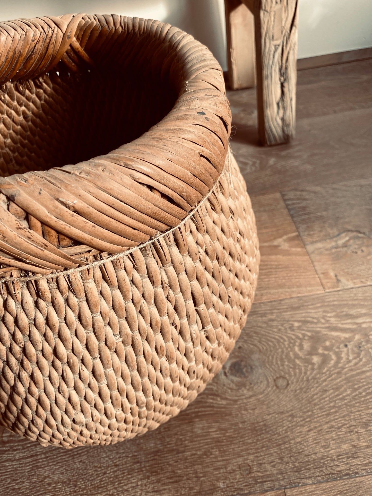 Asian basket, antique - Wabi Sabi