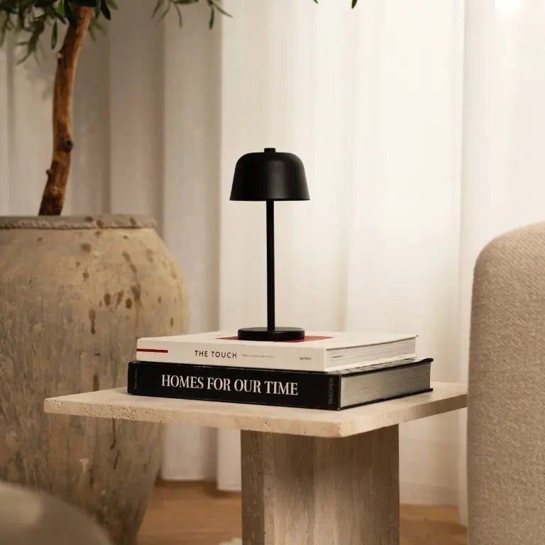 Table lamp 'Anton Black' - rechargeable, wireless lighting
