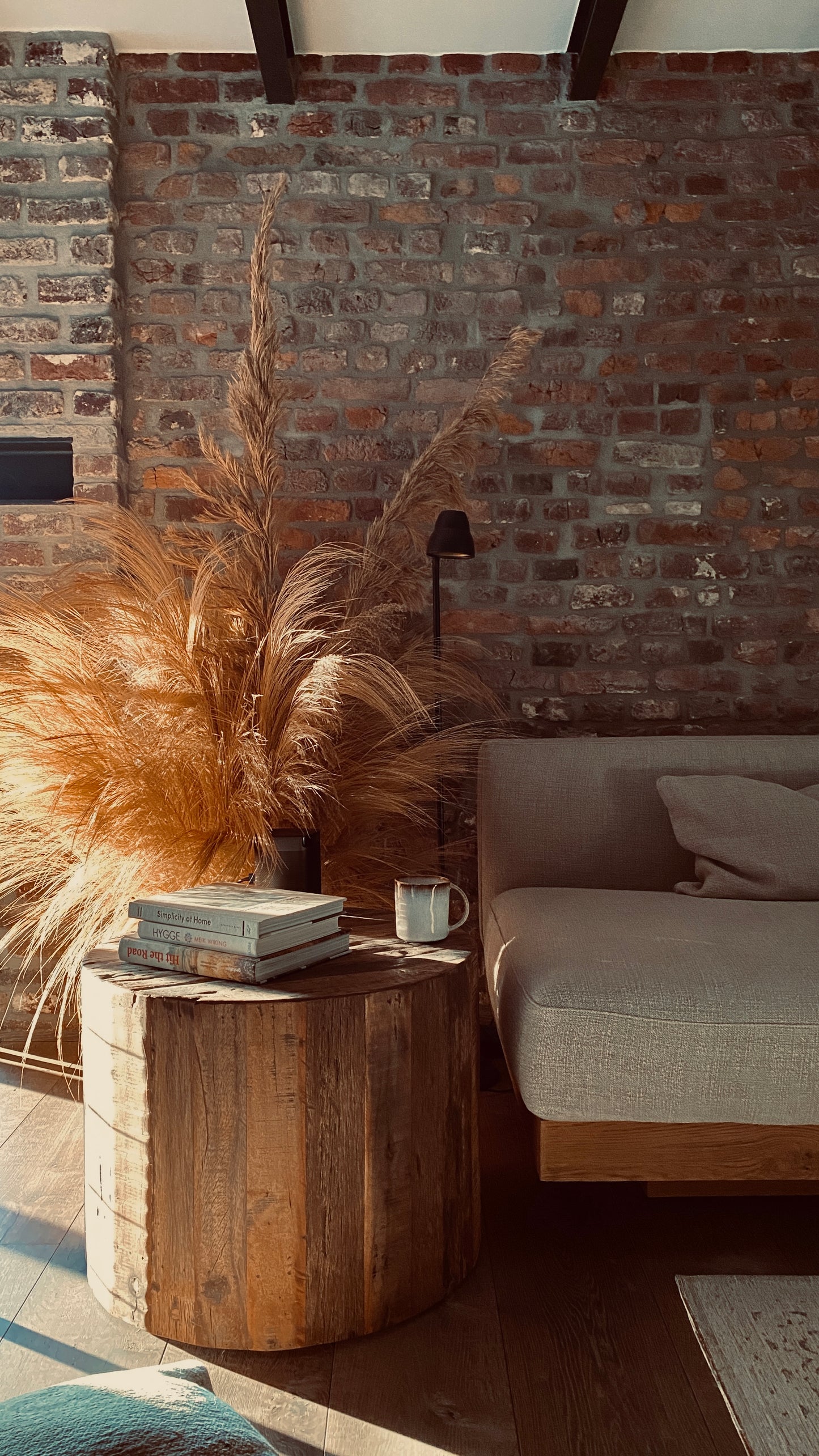 Ornamental grass bundles of natural grasses, dried