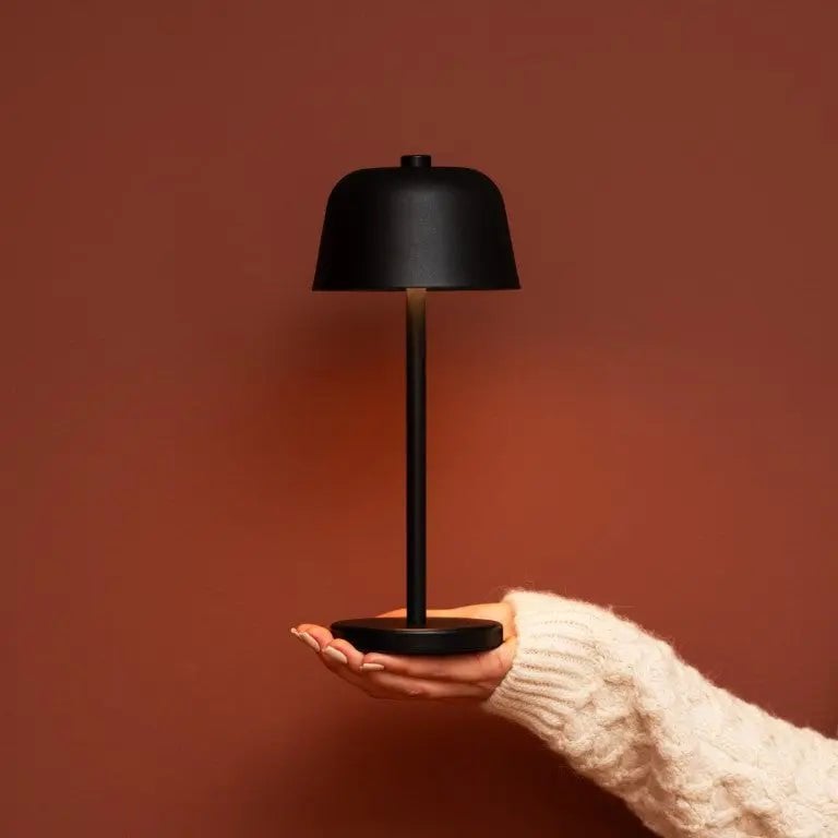Table lamp 'Anton Black' - rechargeable, wireless lighting