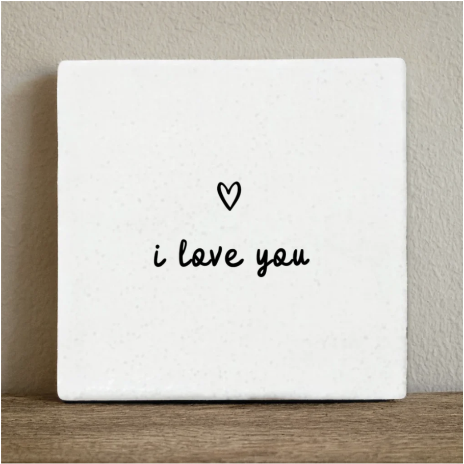 Ceramic tile, decorative tile - i love you, 10x10 cm
