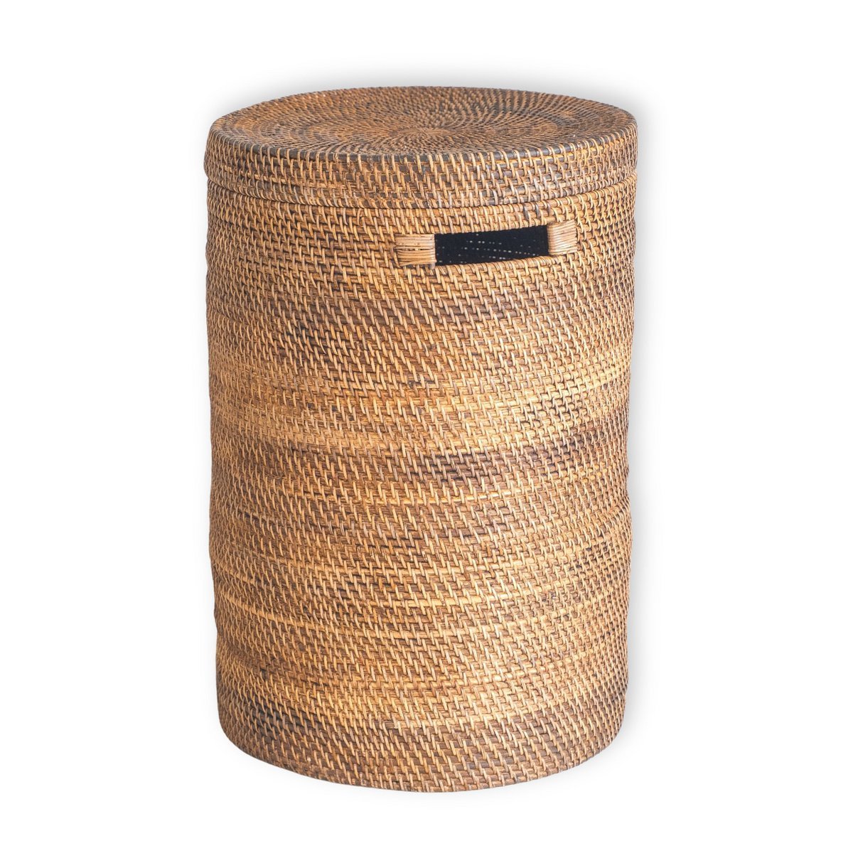 Großer Wäschekorb mit Deckel, SARI braun, Aufbewahrungskorb - Rattankorb (2 Größen)