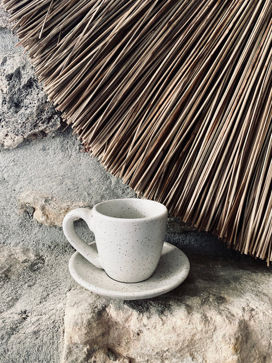 Espressotasse Nordic Vanilla mit Unterteller