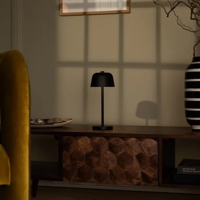 Table lamp 'Anton Black' - rechargeable, wireless lighting