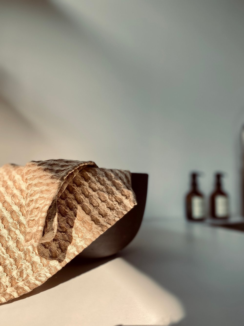 Tea towel waffle pique, beige