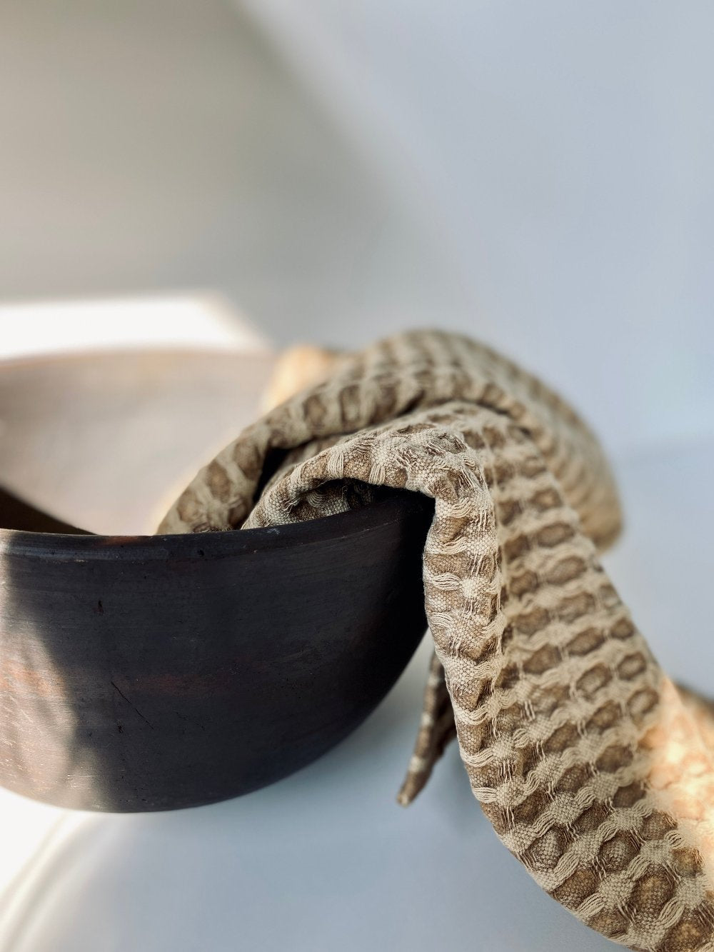 Tea towel waffle pique, beige