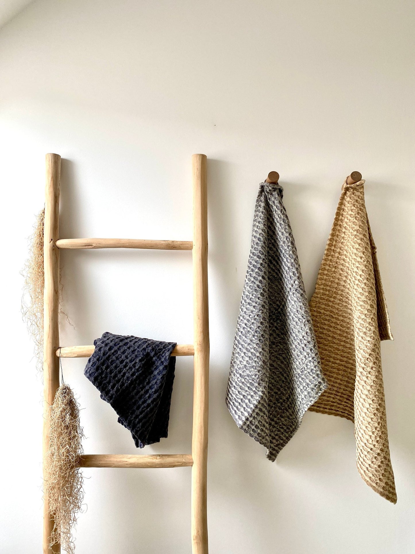 Tea towel waffle pique, beige