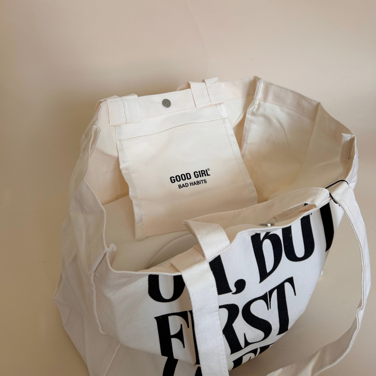 Shopper "OK, BUT FIRST COFFEE" - Tote Bag
