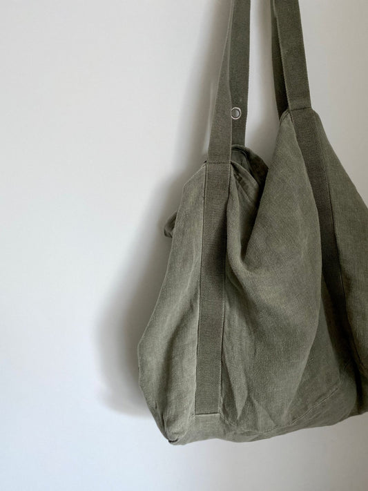 Weekender, beach bag - old green