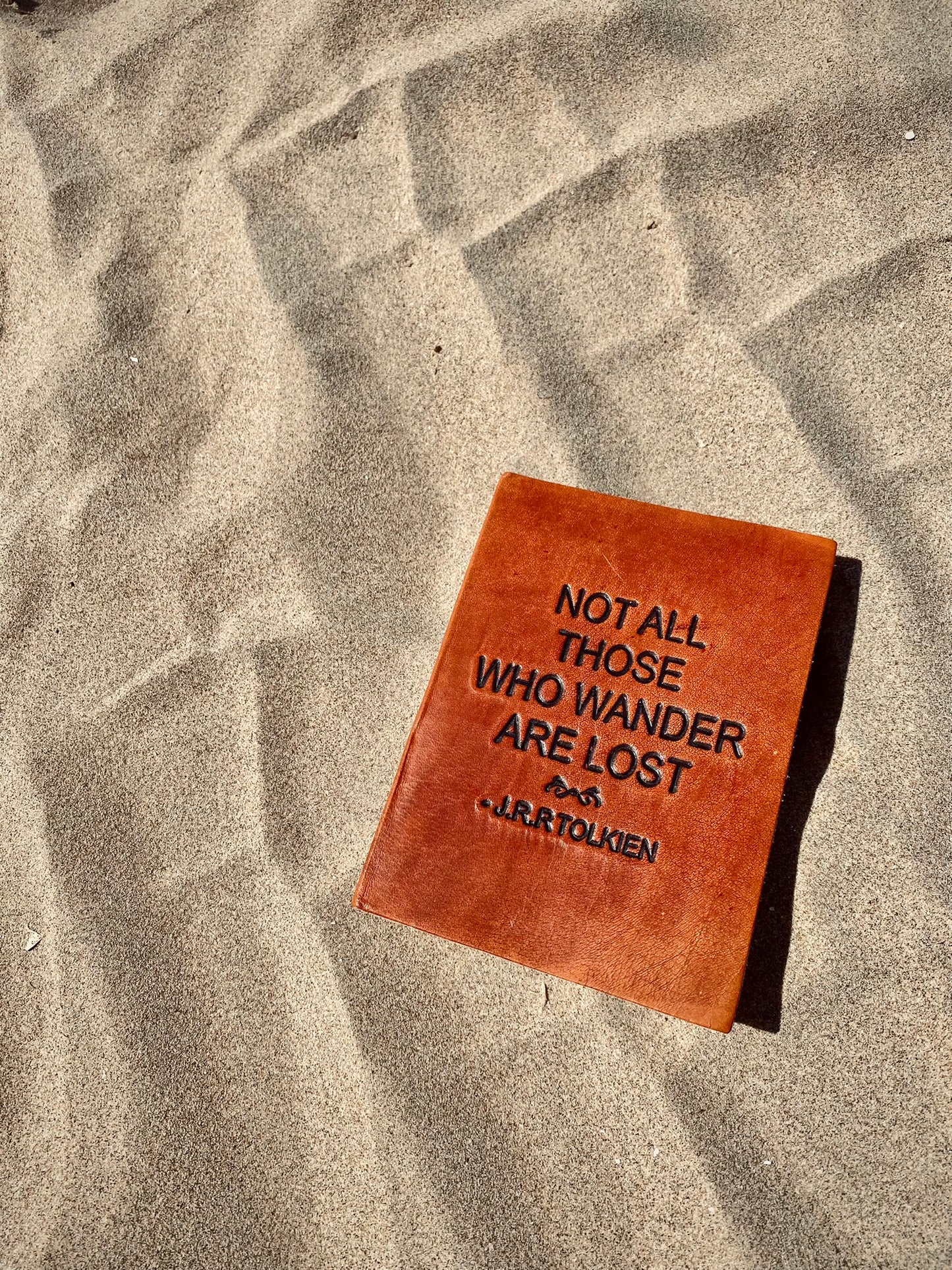 Notebook leather "not all those who wander are lost"
