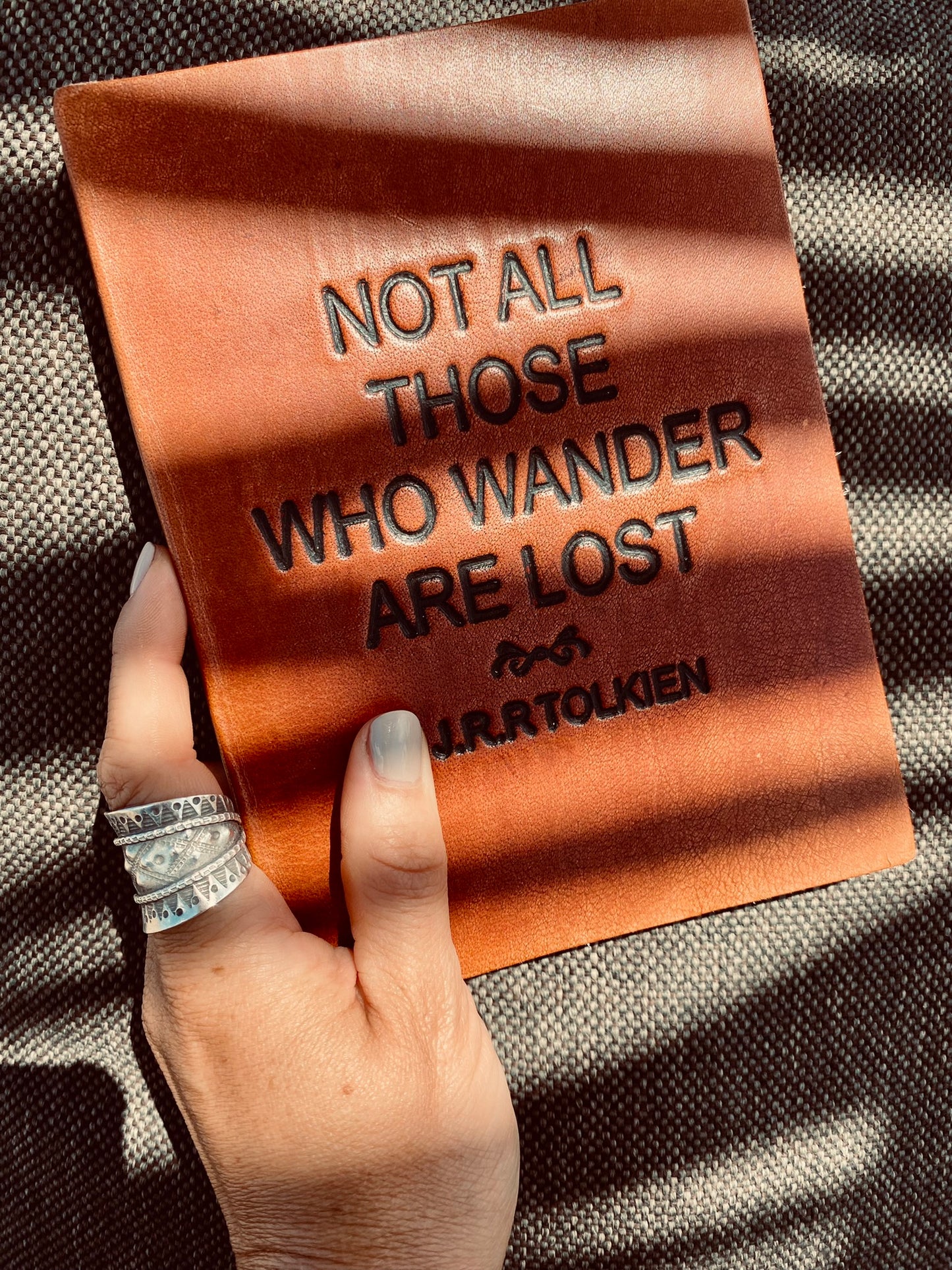 Notebook leather "not all those who wander are lost"
