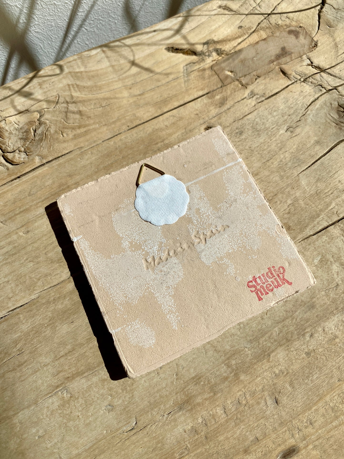 Keramik-Fliese 'happy quotes' - Deko-Kachel, handmade in spain