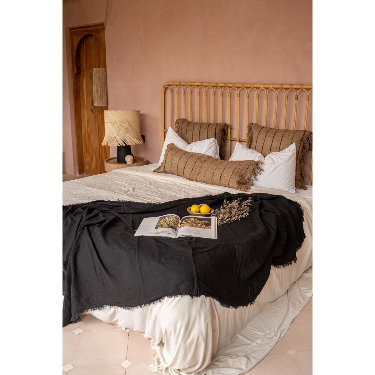 The Oh My Gee Cushion Cover - Beige Black 35x100