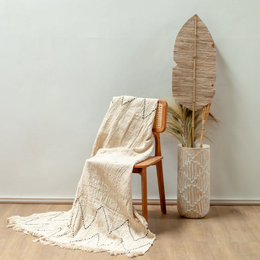 Tagesdecke LINGGAH - Sofadecke 140x200 cm aus Baumwolle