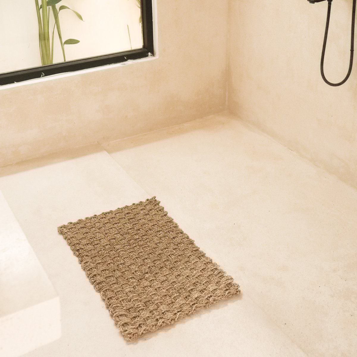 Seagrass rug, 72 x 45 cm, handwoven from natural fibers, NIRAMA doormat