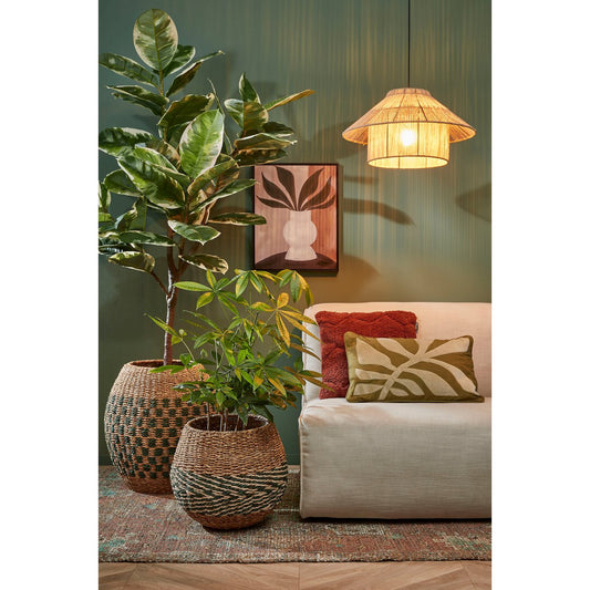 Korb für Pflanzen Billy L - H52 x Ø47 cm - Seegras Grün