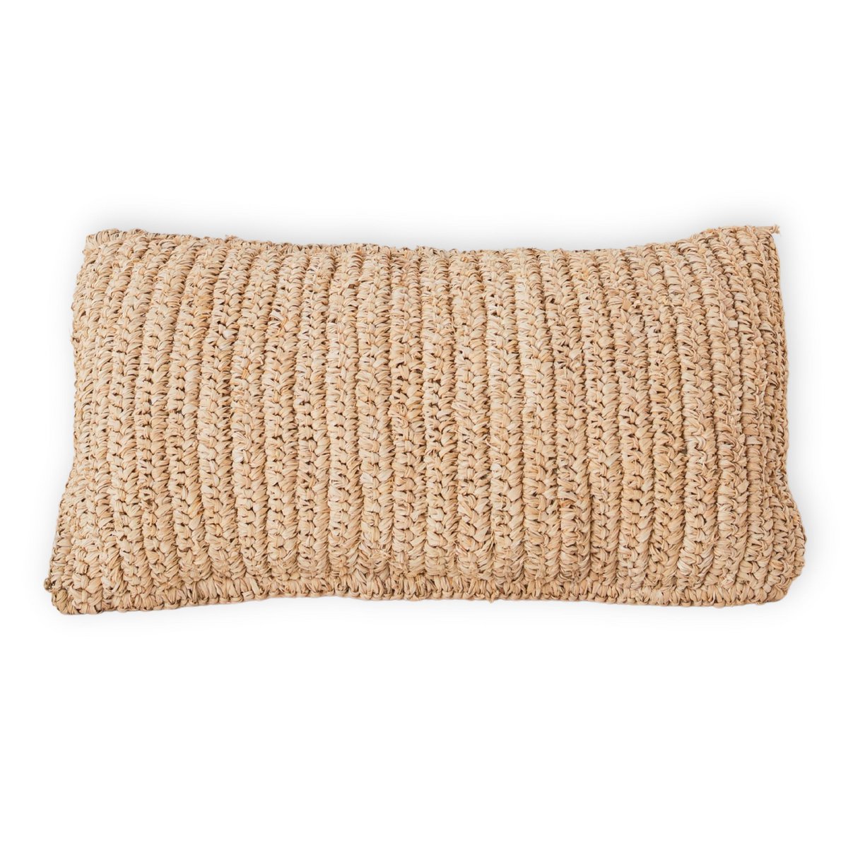 Raffia Dekokissen 50x30 cm mit Füllung - Dekokissen - Sofakissen DALUNG
