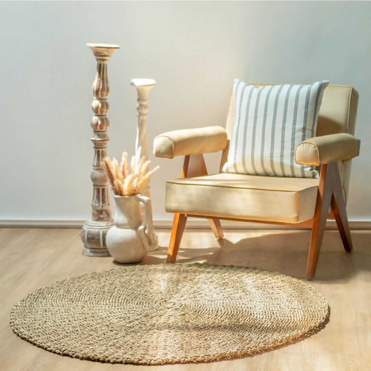 Round seagrass carpet 100/120 cm LOKA (2 sizes)