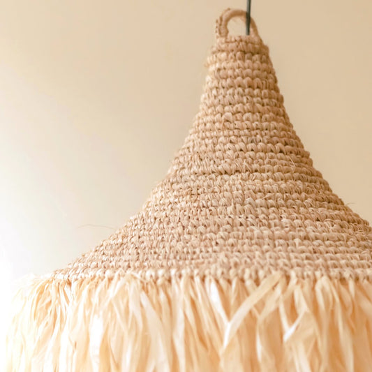 Lampenschirm RUMBAI, Raffia-Pendelleuchte