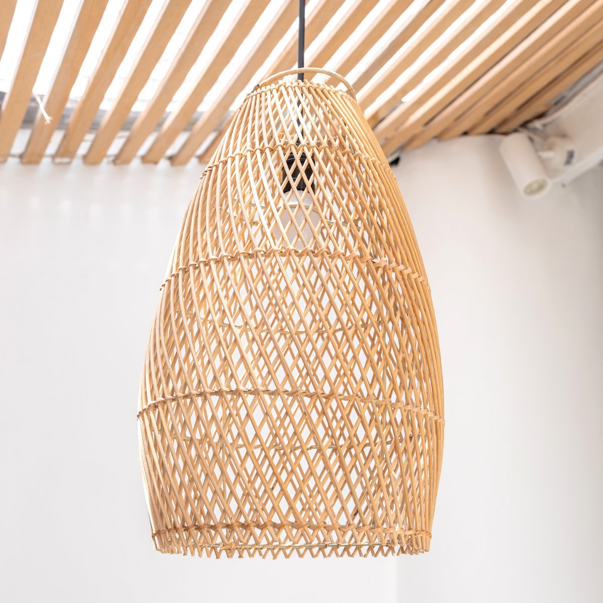 Boho Lampenschirm TABUNG - Rattan Deckenleuchte