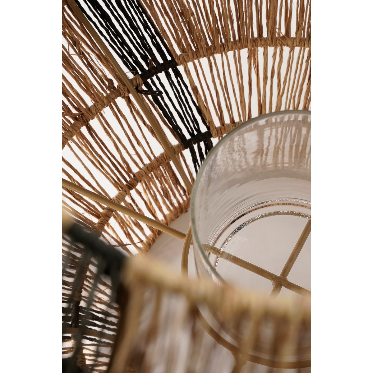Liliano Laterne aus Jute, Schwarz - H51 x Ø40 cm