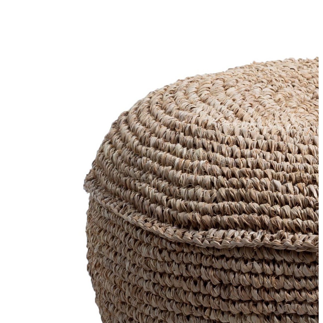 Pouf TELU, bean bag made of raffia (2 sizes)