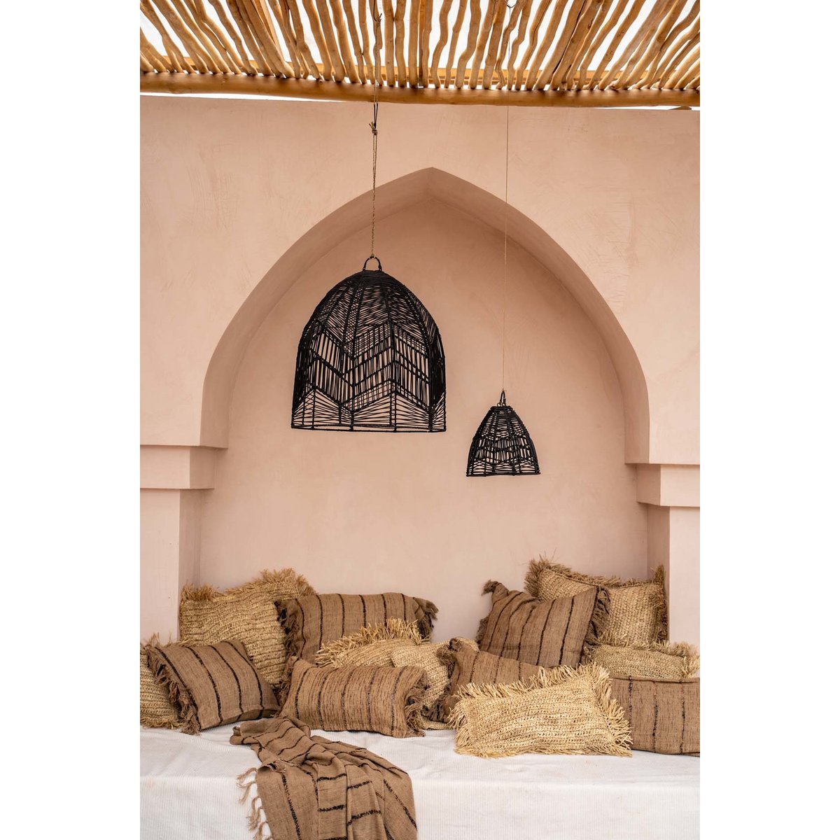 The Oh My Gee Cushion Cover - Beige Black 60x60