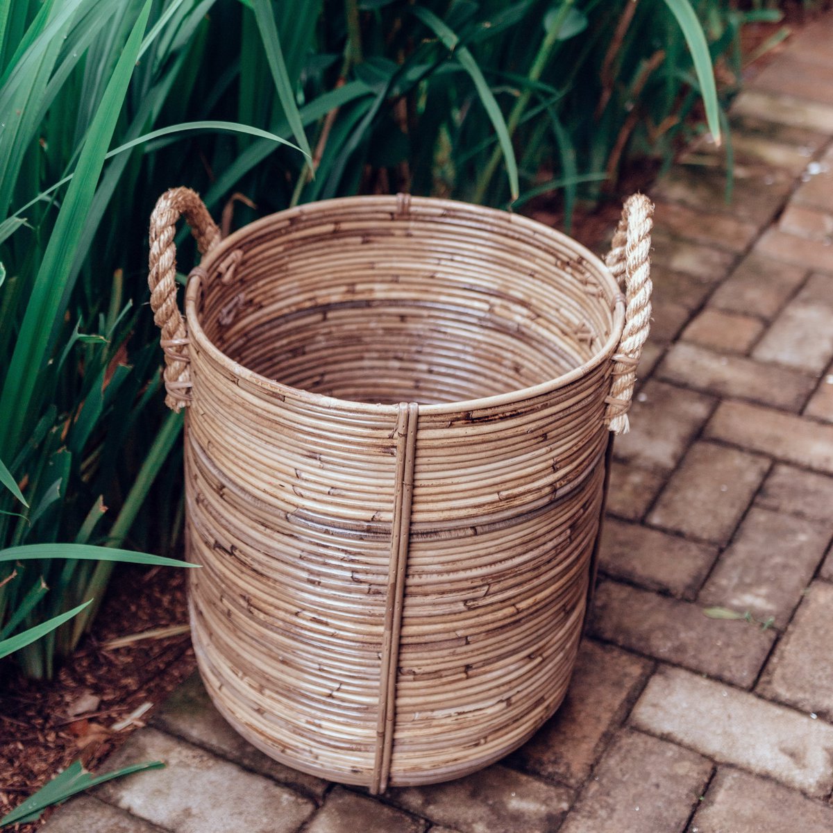 OTERE laundry basket, rattan plant basket