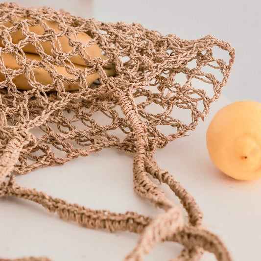 Raffia-String-Tasche, handgewebte Einkaufstasche CANANG