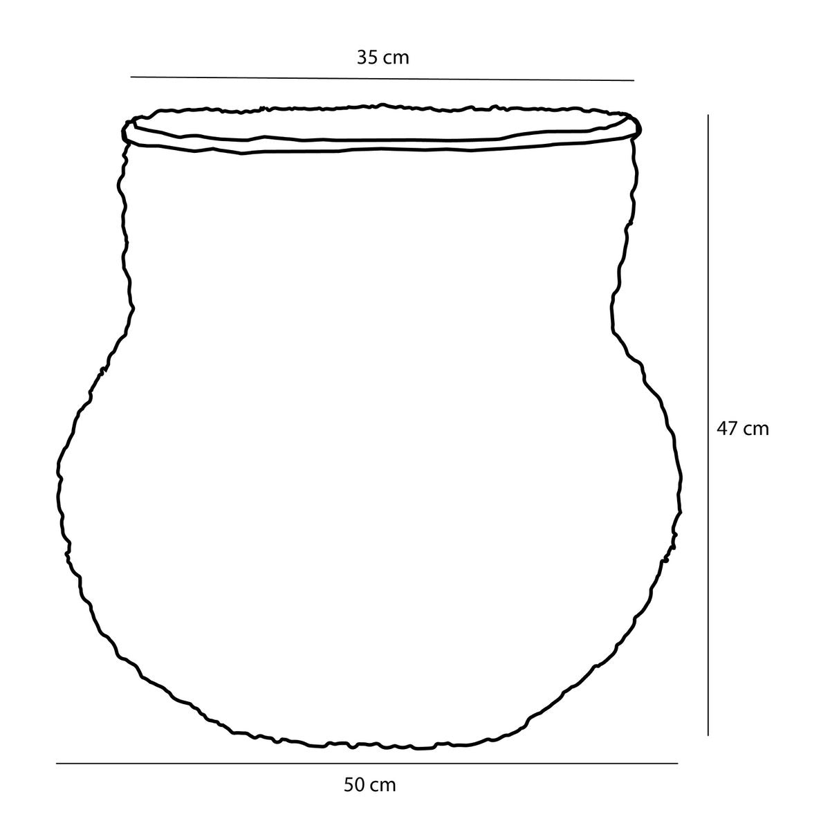 Aufbewahrungskorb Tacoma mit Deckel, Jute-Orange H47 x Ø50 cm