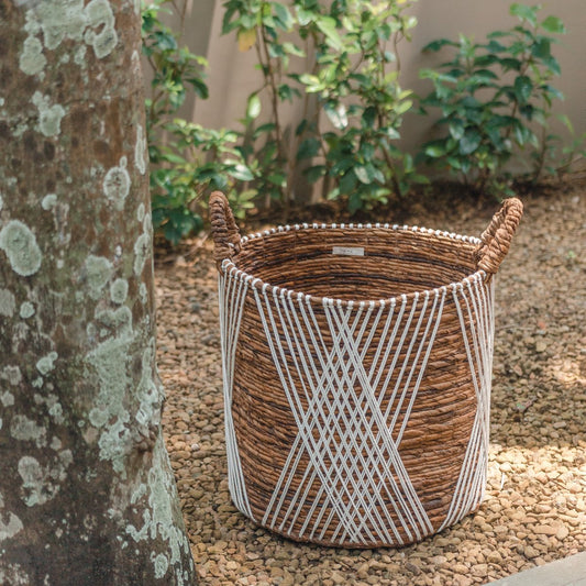 Laundry basket - plant basket - storage basket JUWANA made of banana fiber