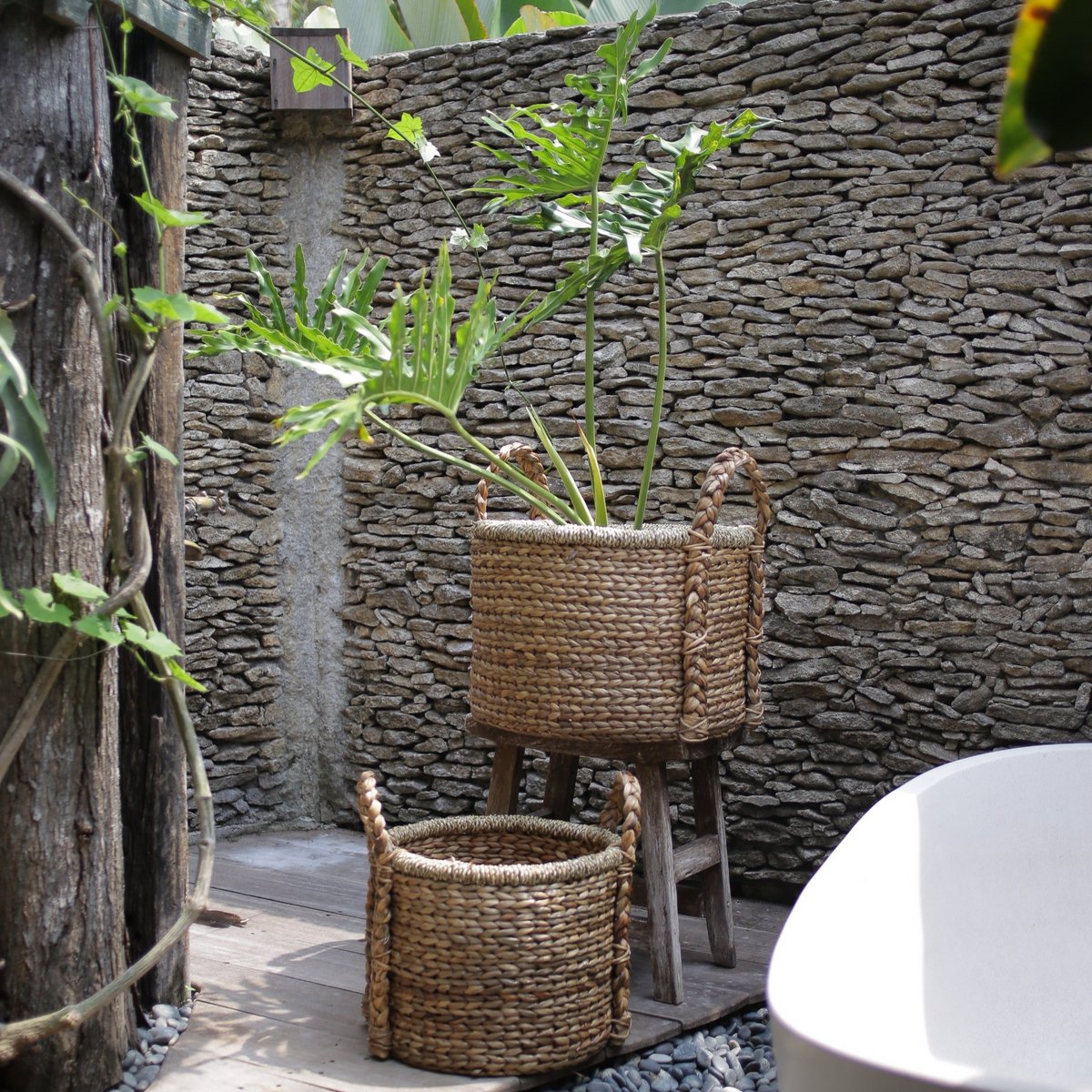 Aufbewahrungskorb CANGGU aus Wasserhyazinthe (3 Größen)
