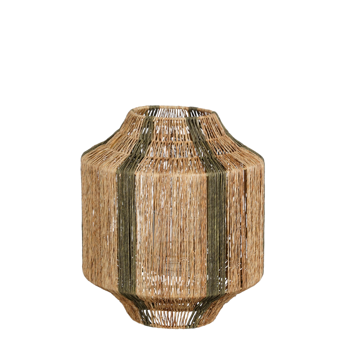 Liliano lantern made of jute, dark green - H36 x Ø30 cm