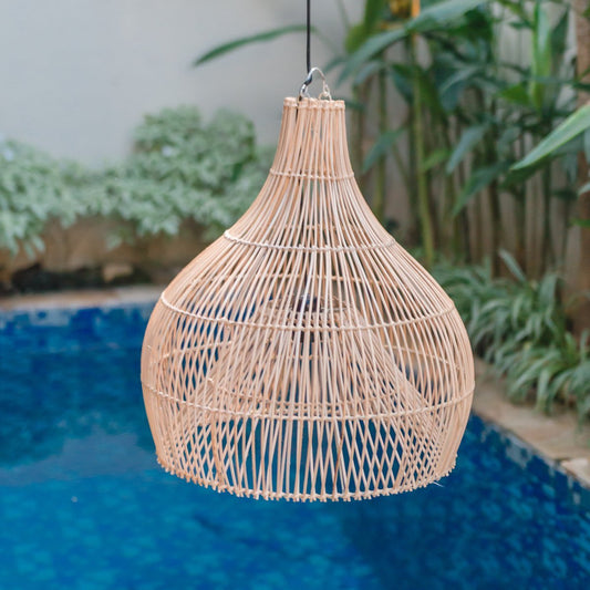 Lampenschirm aus Rattan - Pendelleuchte ALAM 40/50 cm