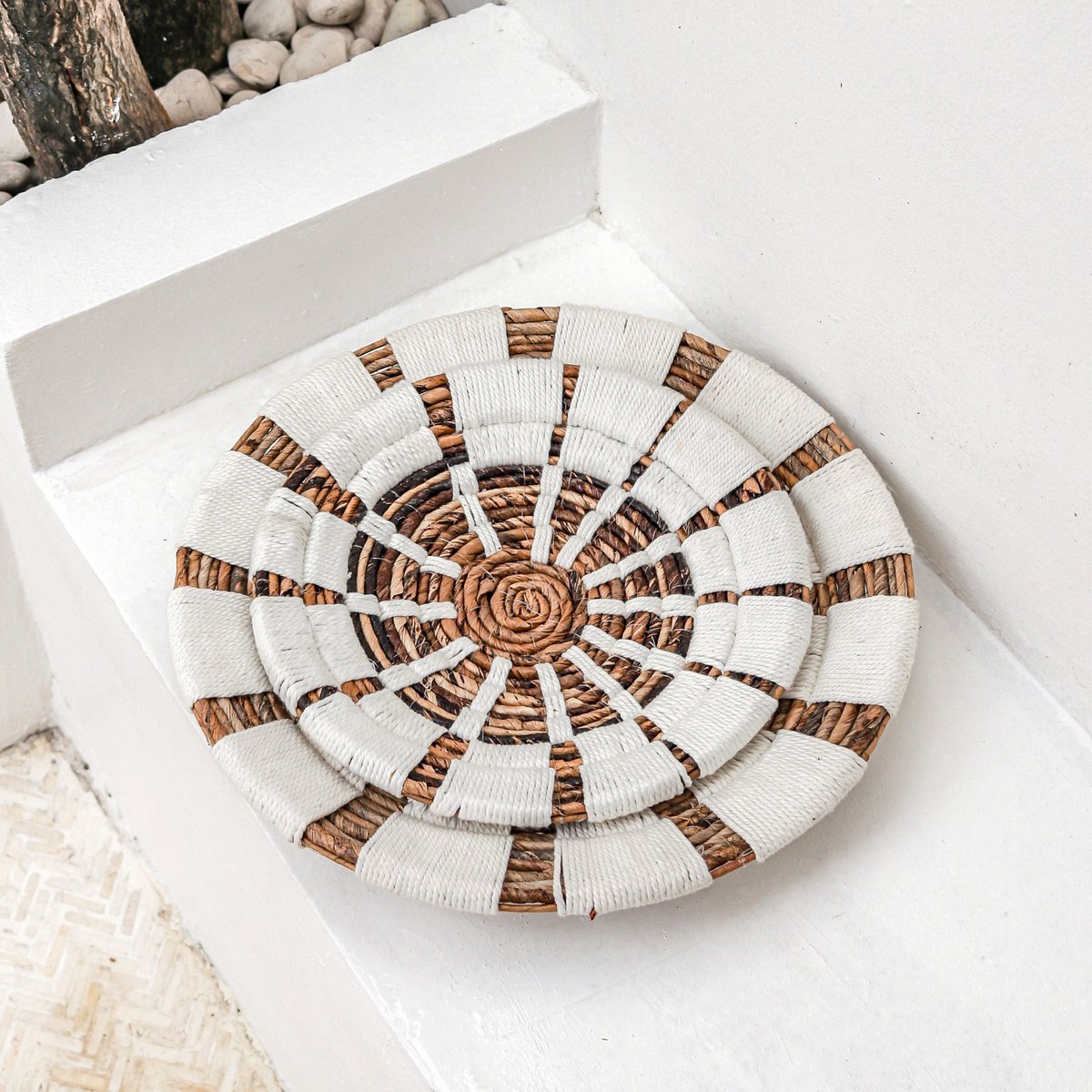 Wall decoration - wall basket - decorative bowl HUTAN made of banana fiber (2 sizes)