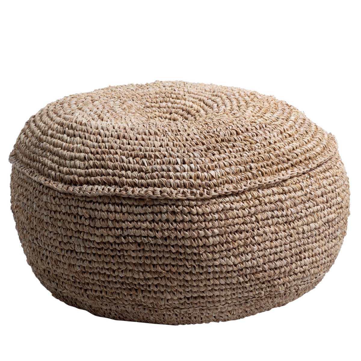 Pouf TELU, bean bag made of raffia (2 sizes)