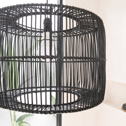 Lampshade, Black Rattan Pendant Light LIKU (2 Sizes)