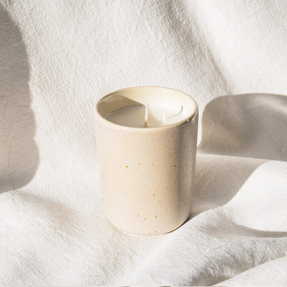Steingut-Becher, Kerze Eelina